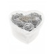 Mila Acrylic Small Heart - Metallic Silver