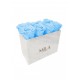 Mila Acrylic White Marble - Baby blue