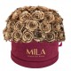 Mila Classique Large Dome Burgundy - Metallic Gold