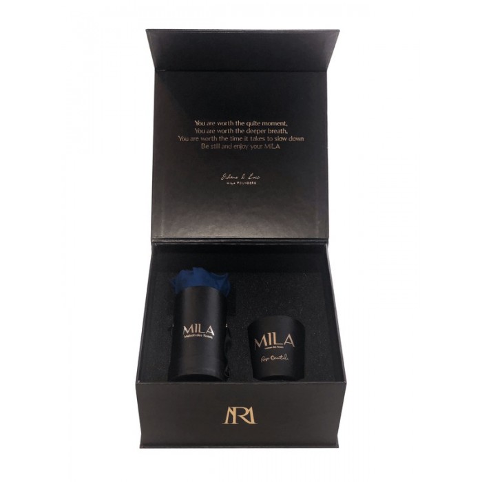 Black Baby Box - Mila Classique Baby Blanc Classique - Royal blue - Bougie Parfumée - Rose Orientale