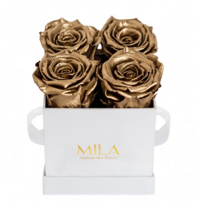 Mila Classique Mini Blanc Classique - Metallic Gold