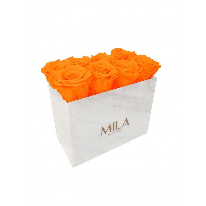 Mila Acrylic White Marble - Orange Bloom