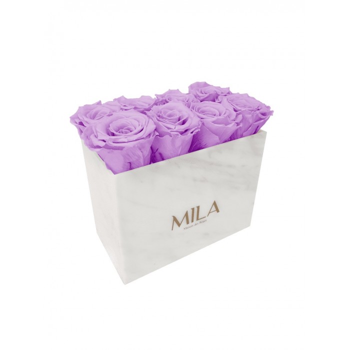 Mila Acrylic White Marble - Lavender