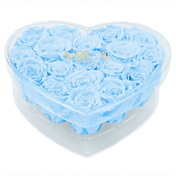 Mila Acrylic Large Heart - Baby blue