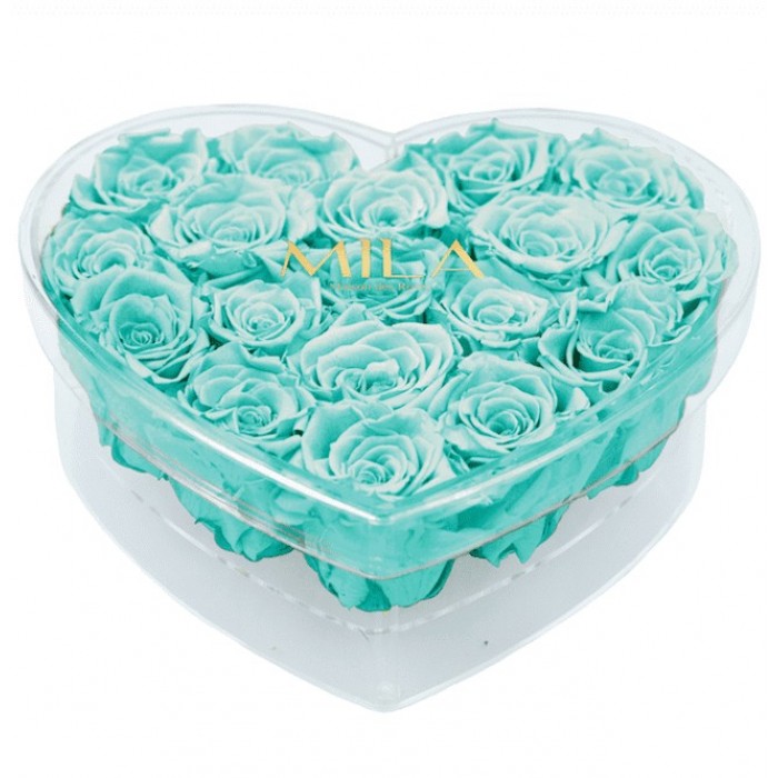 Mila Acrylic Large Heart - Aquamarine