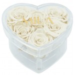  Mila-Roses-00602 Mila Acrylic Small Heart - White Cream