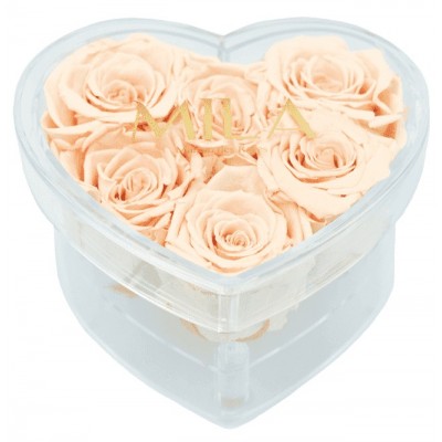 Produit Mila-Roses-00605 Mila Acrylic Small Heart - Pure Peach