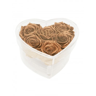 Produit Mila-Roses-00610 Mila Acrylic Small Heart - Metallic Gold