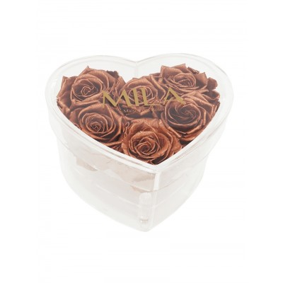 Produit Mila-Roses-00612 Mila Acrylic Small Heart - Metallic Copper