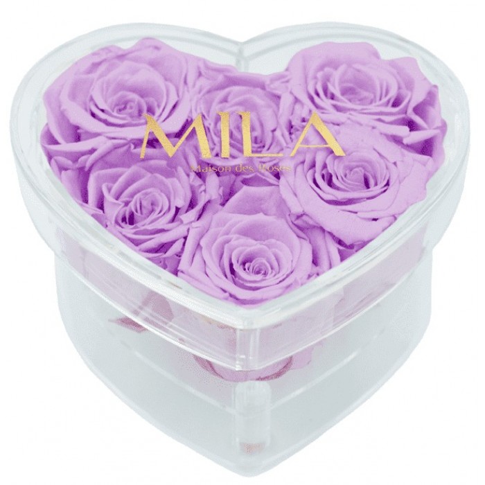 Mila Acrylic Small Heart - Lavender