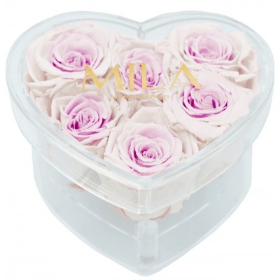 Produit Mila-Roses-00623 Mila Acrylic Small Heart - Pink bottom