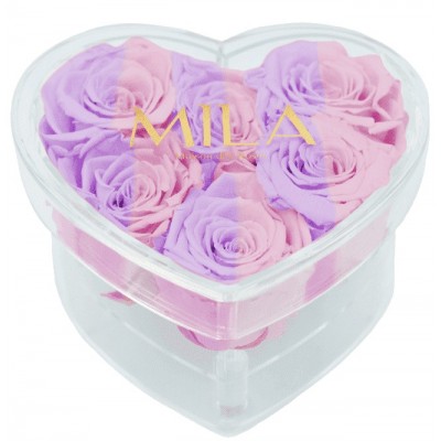 Produit Mila-Roses-00624 Mila Acrylic Small Heart - Vintage rose