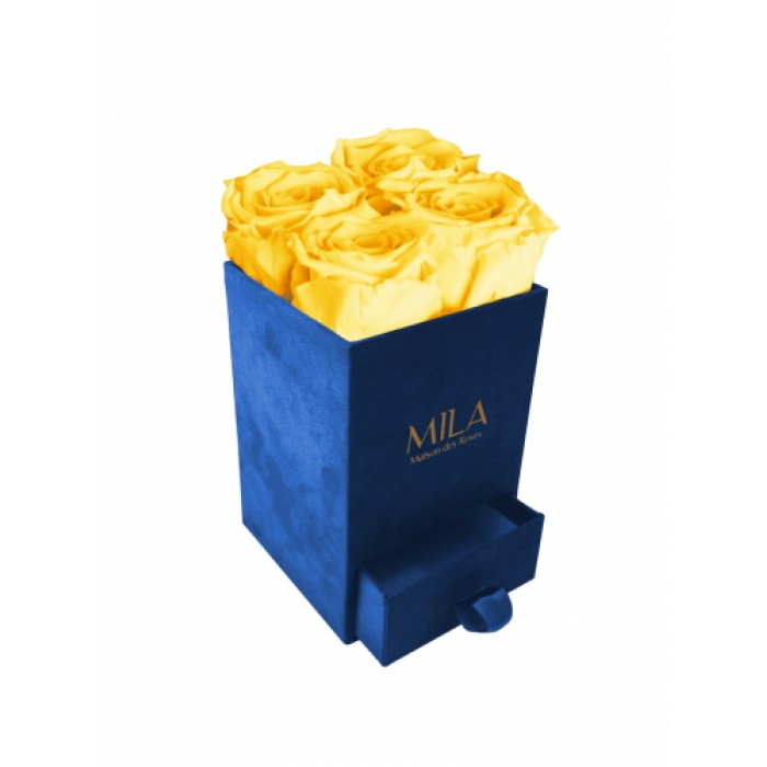 Mila Velvet Mini Royal Blue Velvet Mini - Yellow Sunshine