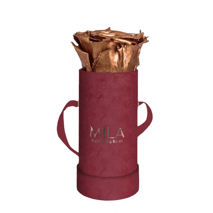 Mila Velvet Baby Burgundy Velvet Baby - Metallic Copper