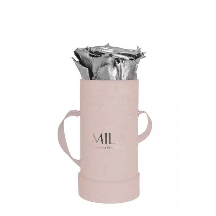 Mila Velvet Baby Old Pink Velvet Baby - Metallic Silver