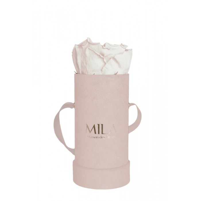 Mila Velvet Baby Old Pink Velvet Baby - White Cream