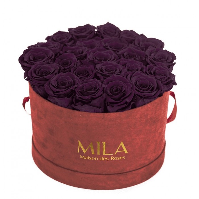 Mila Burgundy Velvet Large - Velvet purple