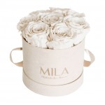  Mila-Roses-00990 Mila Velvet Small Nude Velvet Small - White Cream