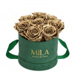  Mila-Roses-01029 Mila Velvet Small Emeraude Velvet Small - Metallic Gold