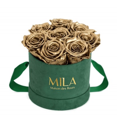 Produit Mila-Roses-01029 Mila Velvet Small Emeraude Velvet Small - Metallic Gold