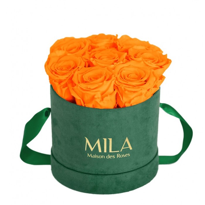 Mila Velvet Small Emeraude Velvet Small - Orange Bloom