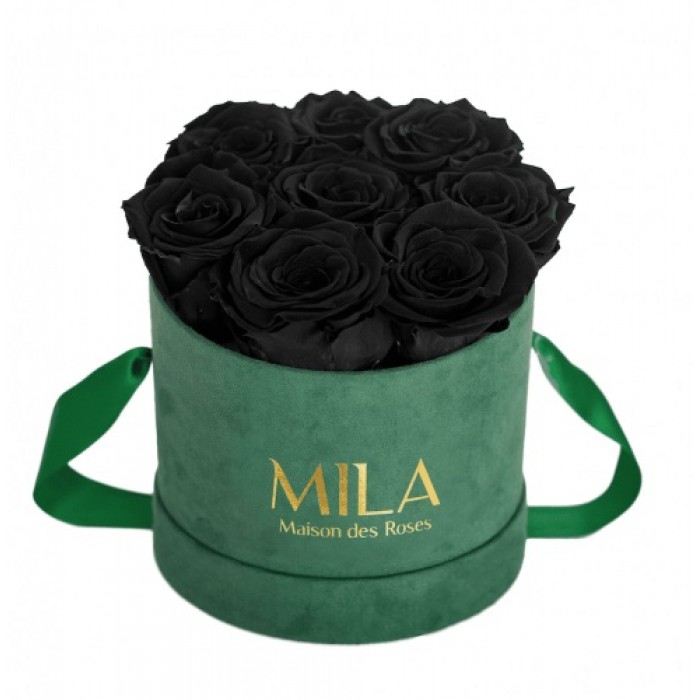 Mila Velvet Small Emeraude Velvet Small - Black Velvet