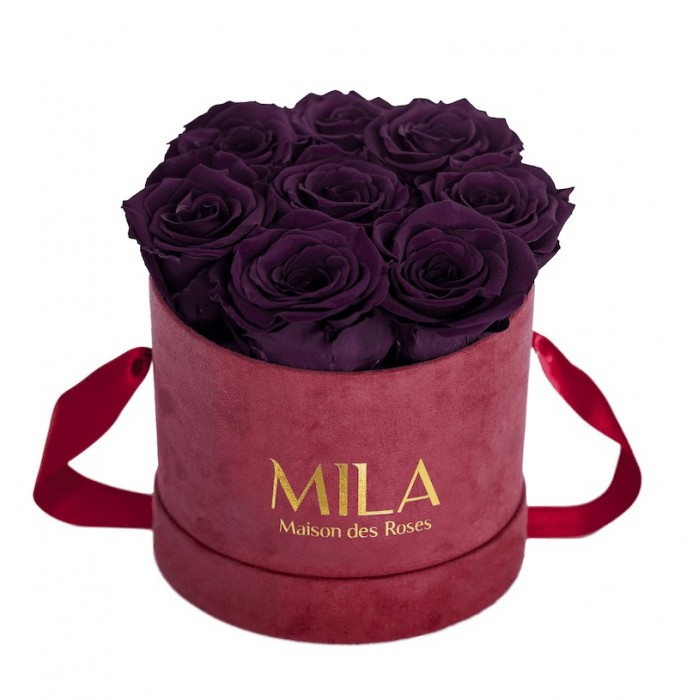 Mila Velvet Small Burgundy Velvet Small - Velvet purple