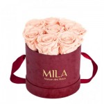  Mila-Roses-01082 Mila Velvet Small Burgundy Velvet Small - Pure Peach