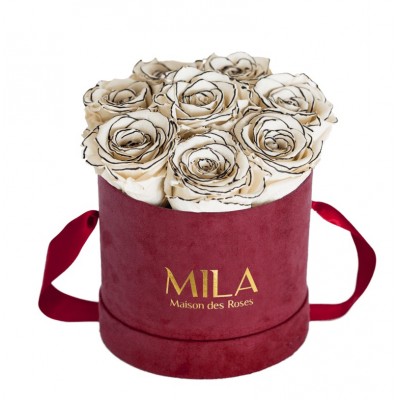 Produit Mila-Roses-01084 Mila Velvet Small Burgundy Velvet Small - Haute Couture