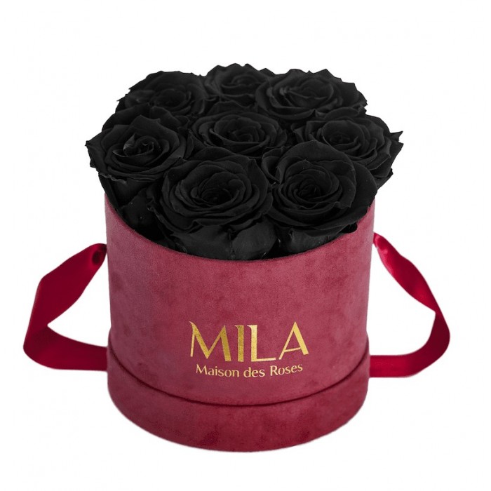 Mila Velvet Small Burgundy Velvet Small - Black Velvet