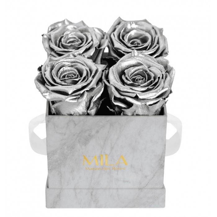 Mila Mini Marble Marble - Metallic Silver