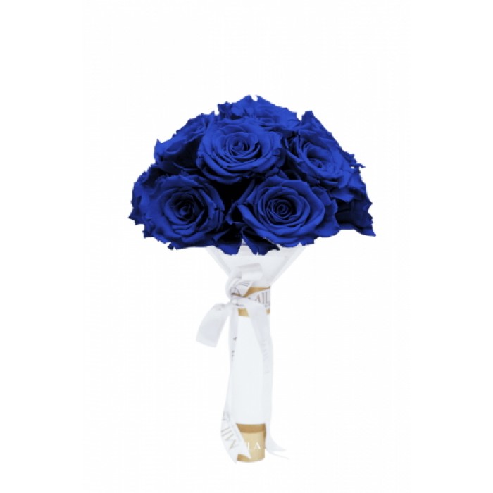 Mila Small Bridal Bouquet - Royal blue