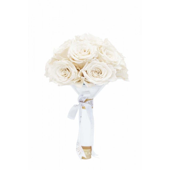 Mila Small Bridal Bouquet - White Cream