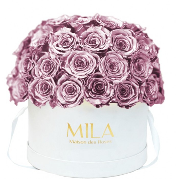 Mila Classique Large Dome Blanc Classique - Metallic Rose Gold