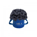  Mila-Roses-01935 Mila Classique Small Dome Royal Blue Velvet Small - Grey