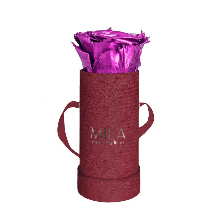 Mila Velvet Baby Burgundy Velvet Baby - Metallic Pink