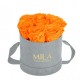 Mila Velvet Small Light Grey Velvet Small - Orange Bloom