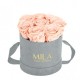 Mila Velvet Small Light Grey Velvet Small - Pure Peach